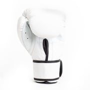 Synthetic Leather Core Training Gloves for Boxing, White, S/M