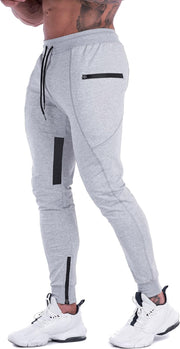 Mens Joggers Pants Mesh Training Tapered Sweatpants Gym Workout Track Pants